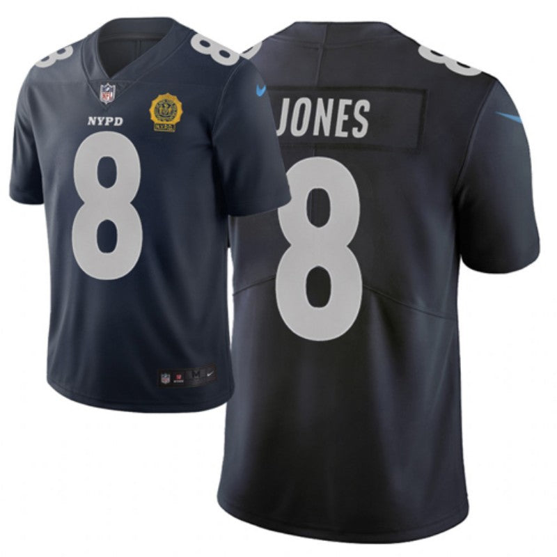 Mens New York Giants #8 Daniel Jones Navy 2019 City Edition Limited Stitched NFL Jersey