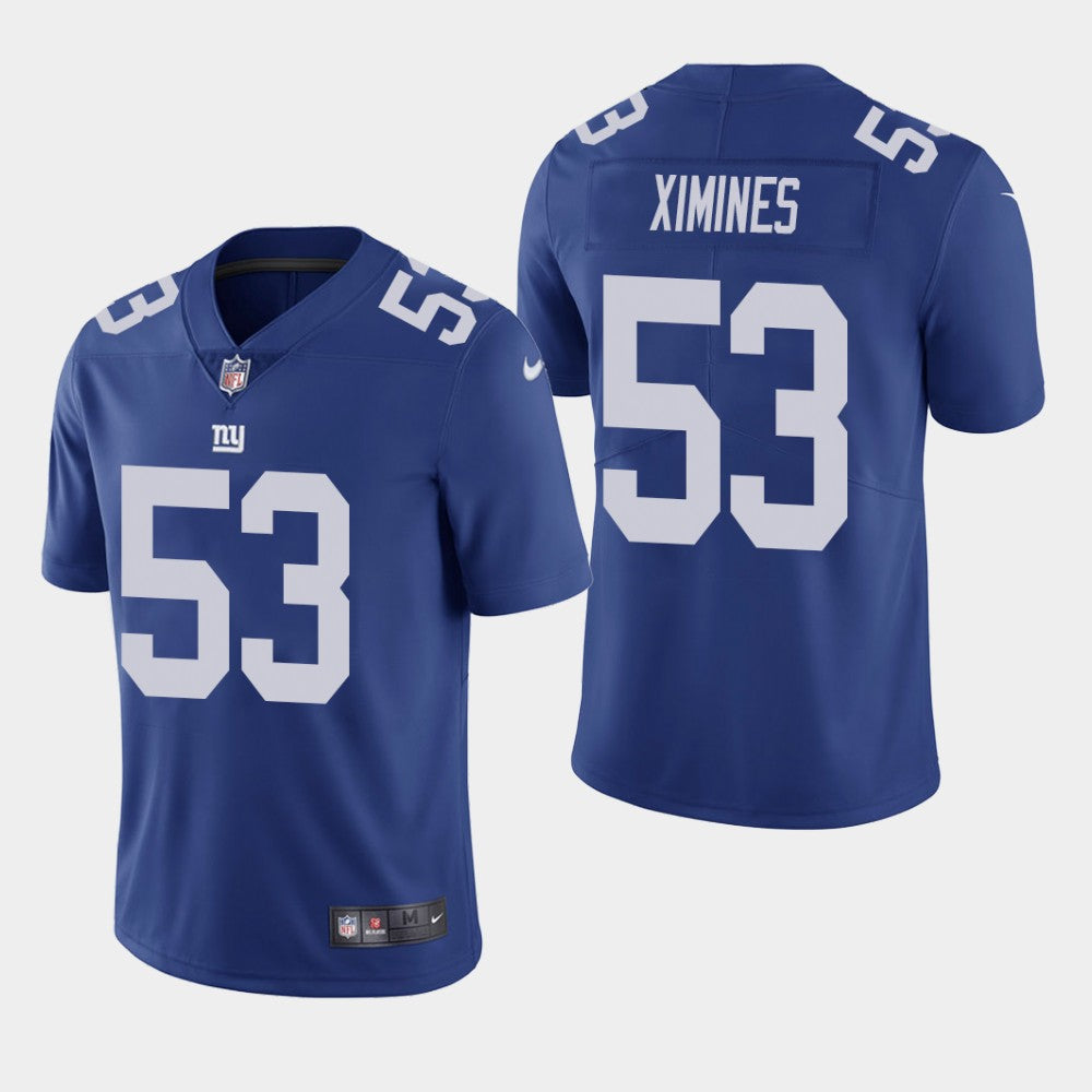 Mens New York Giants #53 Oshane Ximines Blue Vapor Untouchable Limited Stitched NFL Jersey