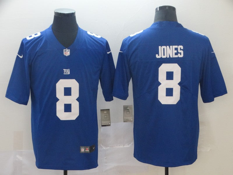 Mens New York Giants #8 Daniel Jones Blue Vapor Untouchable Limited Stitched NFL Jersey