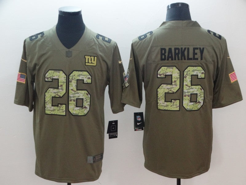 Mens New York Giants #26 Saquon Barkley 2017 Camo Salute to Service Limited Stitched NFL Jersey
