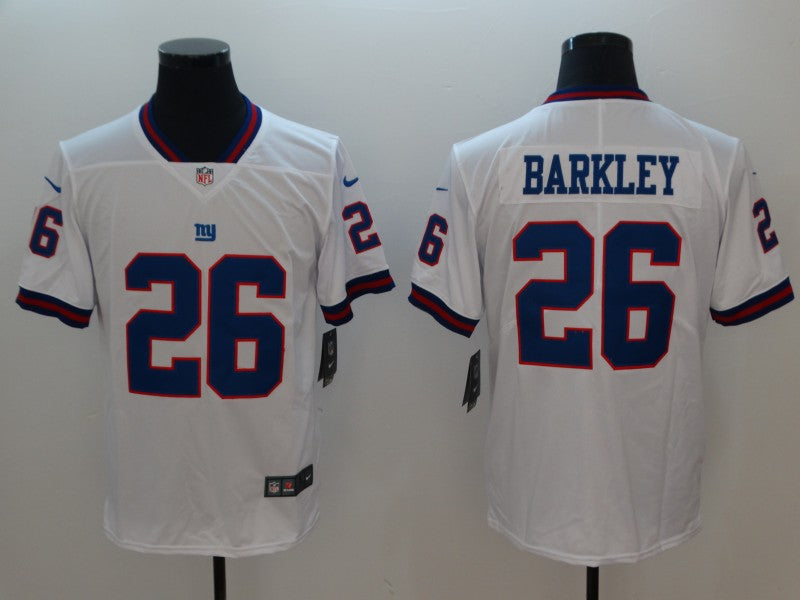 Mens New York Giants #26 Saquon Barkley White 2018 NFL Draft Color Rush Limited Stitched Jersey