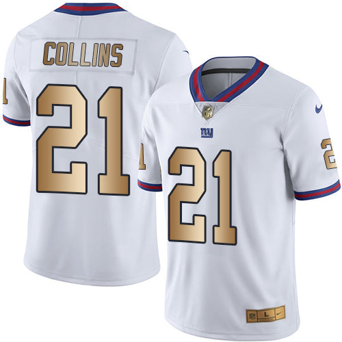 Nike Giants #21 Landon Collins White Mens Stitched NFL Limited Gold Rush Jersey