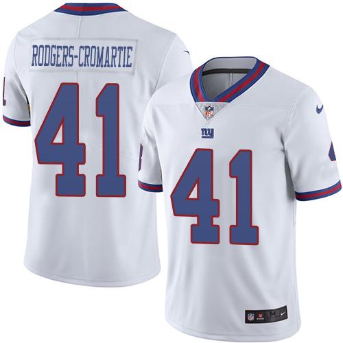 Nike Giants #41 Dominique Rodgers-Cromartie White Mens Stitched NFL Limited Rush Jersey