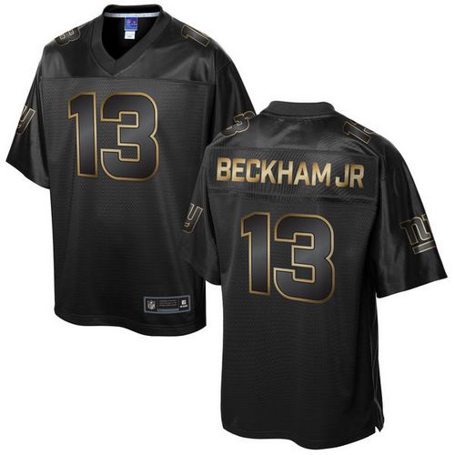 Nike Giants #13 Odell Beckham Jr Pro Line Black Gold Collection Mens Stitched NFL Game Jersey
