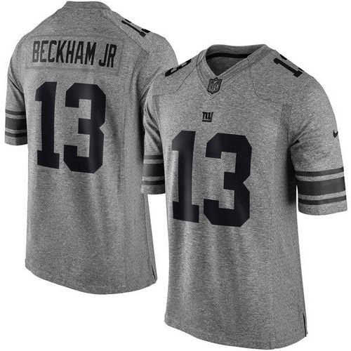 Nike Giants #13 Odell Beckham Jr Gray Mens Stitched NFL Limited Gridiron Gray Jersey