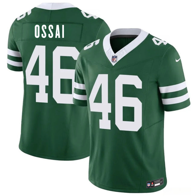 Mens New York Jets #46 Joseph Ossai Green 2026 FUSE Vapor Untouchable Limited Stitched Jersey
