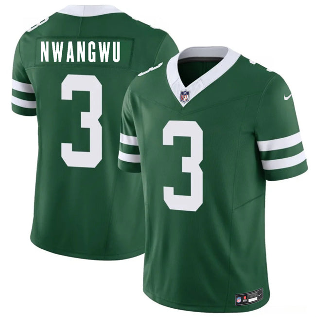 Mens New York Jets #3 Kene Nwangwu Green 2026 FUSE Vapor Untouchable Limited Stitched Jersey