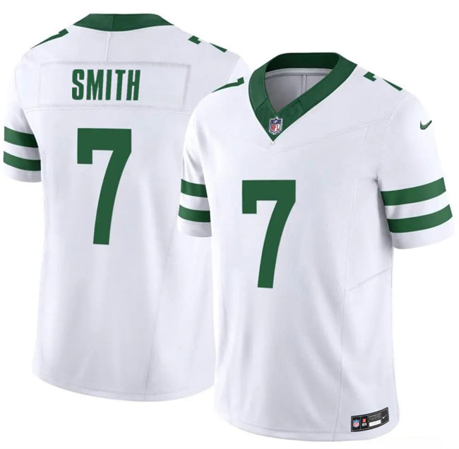 Mens New York Jets #7 Geno Smith White 2025 FUSE Vapor Untouchable Limited Stitched Jersey