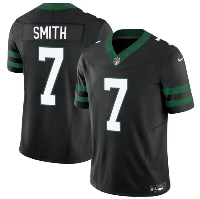Mens New York Jets #7 Geno Smith Black 2025 FUSE Vapor Untouchable Limited Stitched Jersey