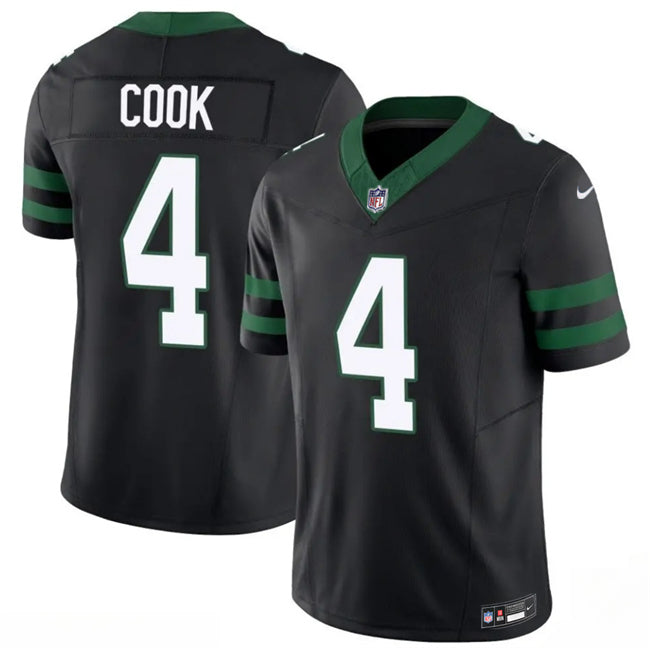 Mens New York Jets #4 Brady Cook Black 2025 FUSE Vapor Untouchable Limited Stitched Jersey