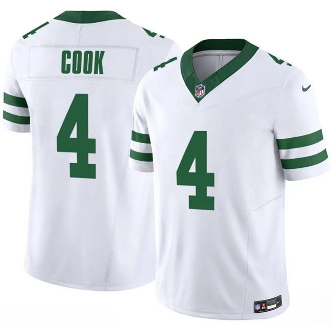 Mens New York Jets #4 Brady Cook White 2025 FUSE Vapor Untouchable Limited Stitched Jersey