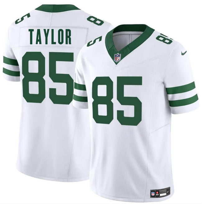Mens New York Jets #85 Mason Taylor White 2025 Draft FUSE Vapor Untouchable Limited Stitched Jersey