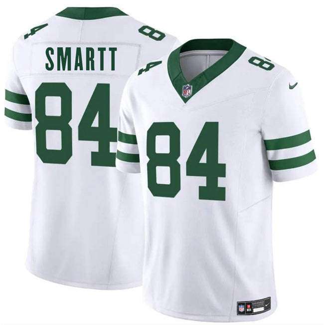 Mens New York Jets #84 Stone Smartt White 2025 FUSE Vapor Untouchable Limited Stitched Jersey