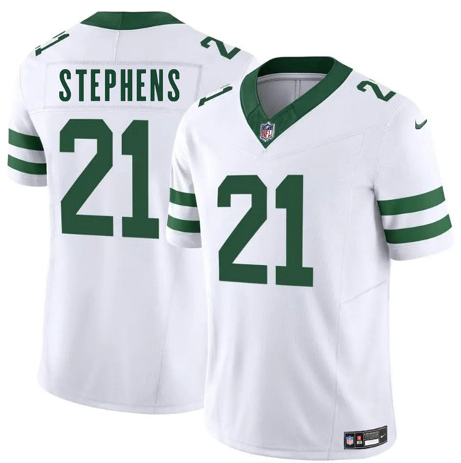 Mens New York Jets #21 Brandon Stephens White 2025 FUSE Vapor Untouchable Limited Stitched Jersey