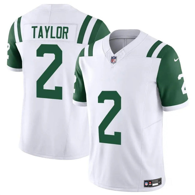 Mens New York Jets #2 Tyrod Taylor White 2024 FUSE Classic Alternate Vapor Untouchable Limited Stitched Jersey