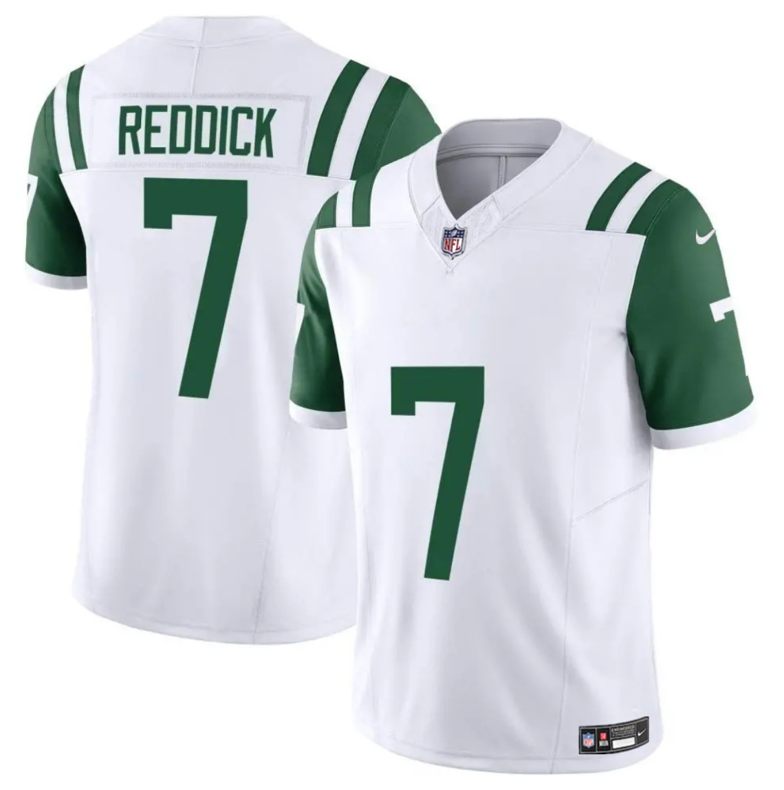 Mens New York Jets #7 Haason Reddick White 2024 Classic Alternate Vapor FUSE Limited Stitched Football Jersey