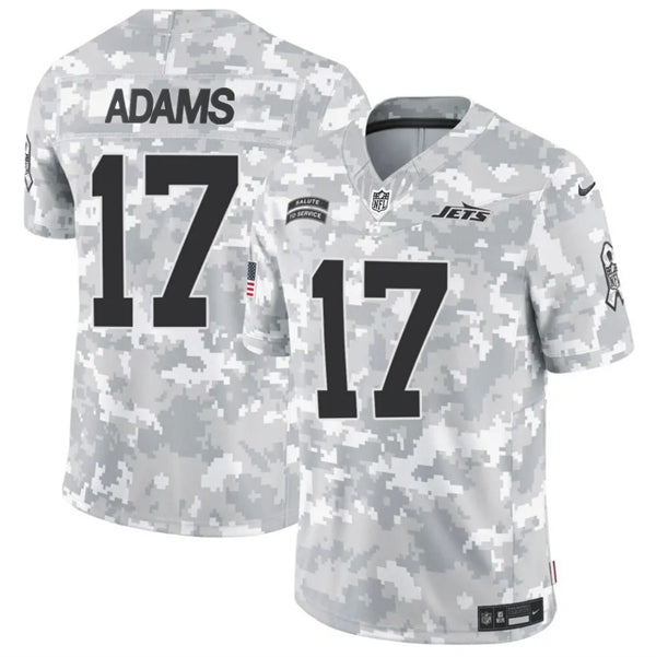 Mens New York Jets #17 Davante Adams 2024 FUSE Arctic Camo Salute to Service Limited Stitched Football Jersey