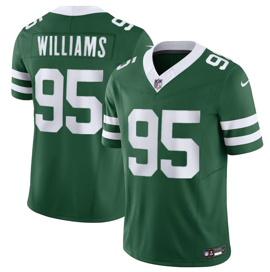 Mens New York Jets #95 Quinnen Williams Green 2024 FUSE Vapor Limited Stitched Jersey