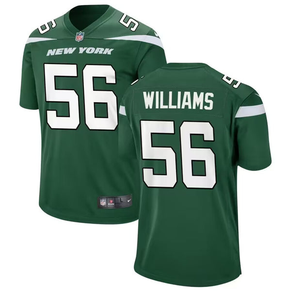 Mens New York Jets #56 Quincy Williams Green Stitched Game Jersey