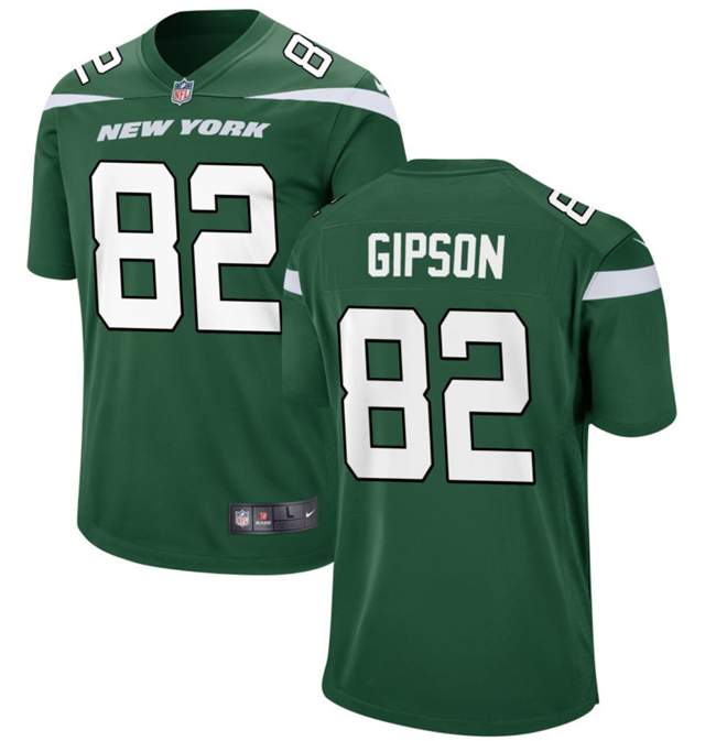 Mens New York Jets #82 Xavier Gipson Green Stitched Jersey