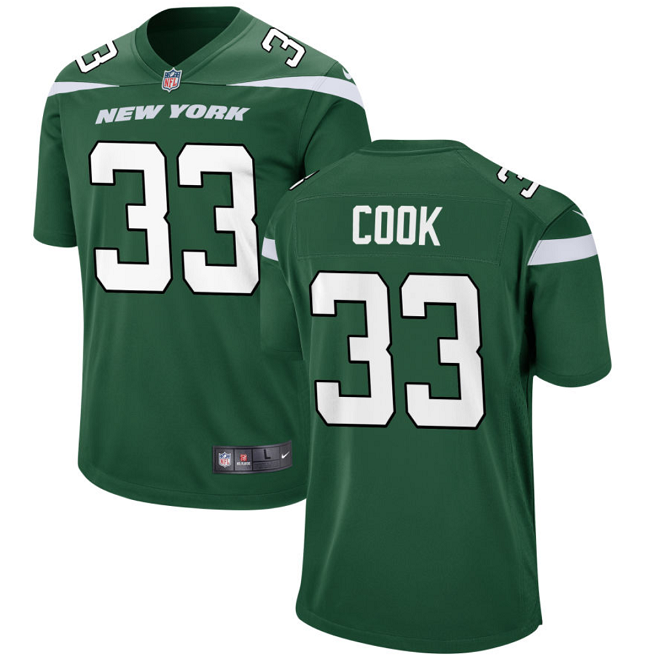 Mens New York Jets #33 Dalvin Cook Green Stitched Game Jersey