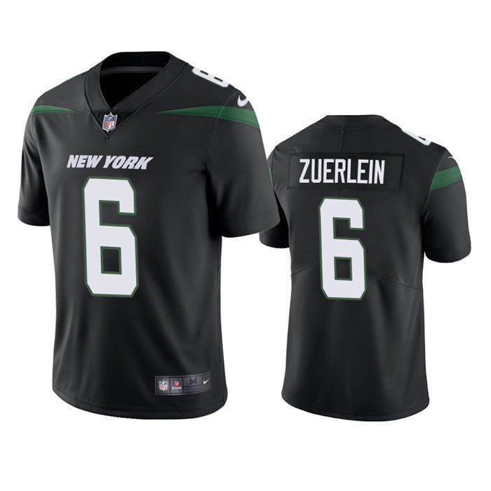 Mens New York Jets #6 Greg Zuerlein Black Vapor Untouchable Limited Stitched Jersey