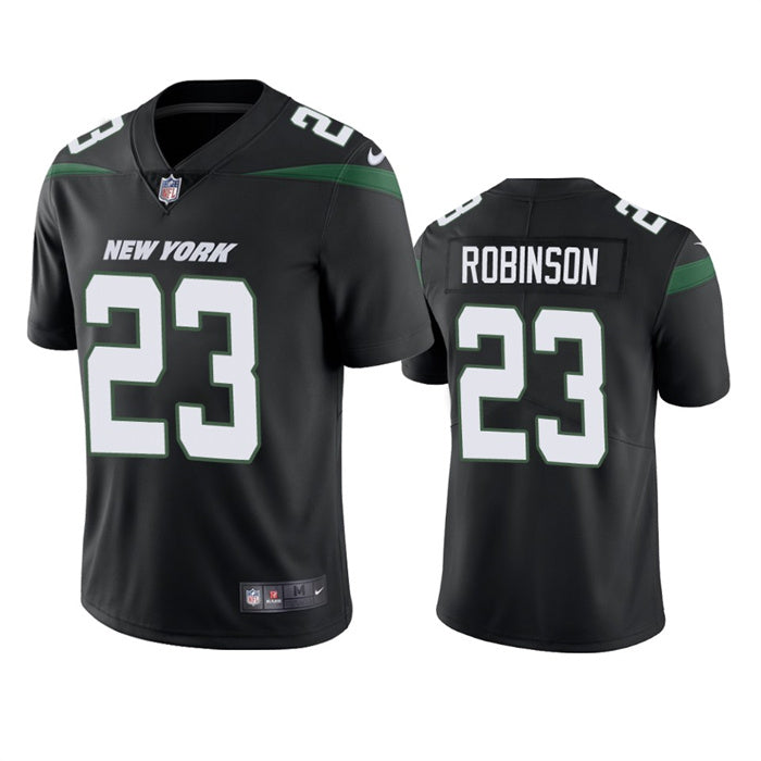 Mens New York Jets #23 James Robinson Black Vapor Untouchable Limited Stitched Jersey