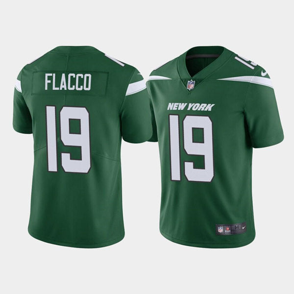 Mens New York Jets #19 Joe Flacco Green Vapor Untouchable Limited Stitched Jersey