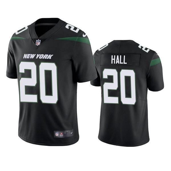 Mens New York Jets #20 Breece Hall 2022 Black Vapor Untouchable Limited Stitched Jersey