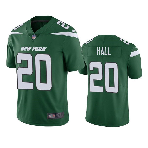Mens New York Jets #20 Breece Hall 2022 Green Vapor Untouchable Limited Stitched Jersey