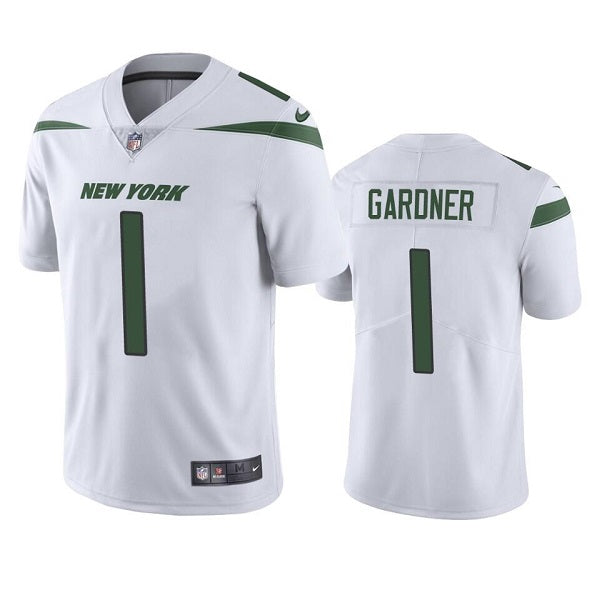 Mens New York Jets #1 Ahmad Gardner 2022 White Vapor Untouchable Limited Stitched Jersey