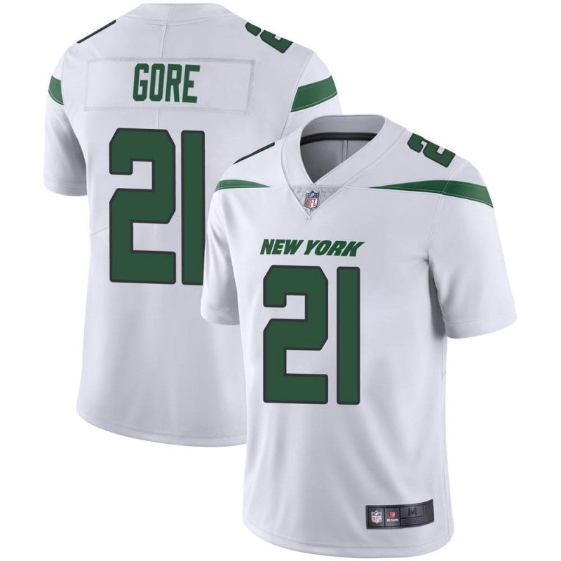 Mens New York Jets #21 Frank Gore White Vapor Untouchable Limited Stitched Jersey