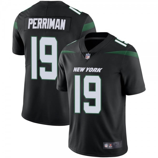 Mens New York Jets #19 Breshad Perriman Black Vapor Untouchable Limited Stitched Jersey