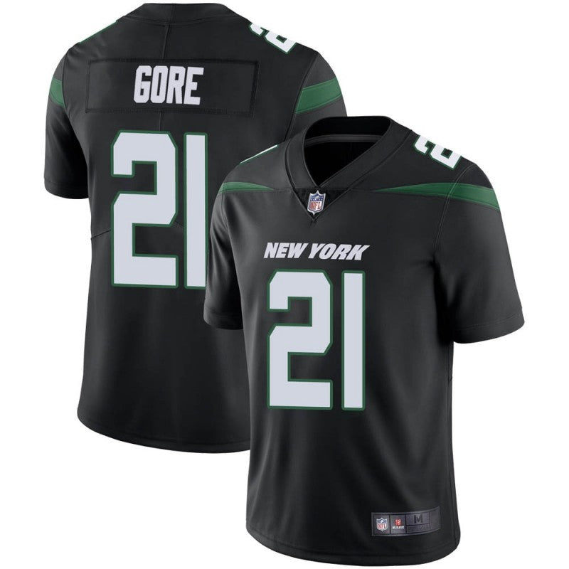 Mens New York Jets #21 Frank Gore Black Vapor Untouchable Limited Stitched Jersey