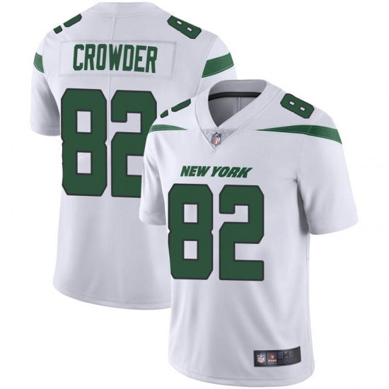 Mens New York Jets #82 Jamison Crowder White Vapor Untouchable Limited Stitched Jersey