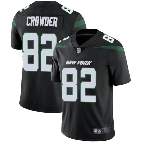 Mens New York Jets #82 Jamison Crowder Black Vapor Untouchable Limited Stitched Jersey