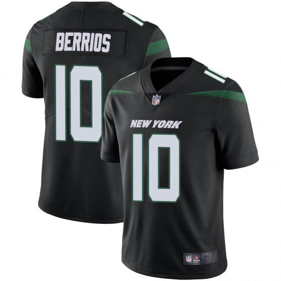 Mens New York Jets #10 Braxton Berrios Black Vapor Untouchable Limited Stitched Jersey