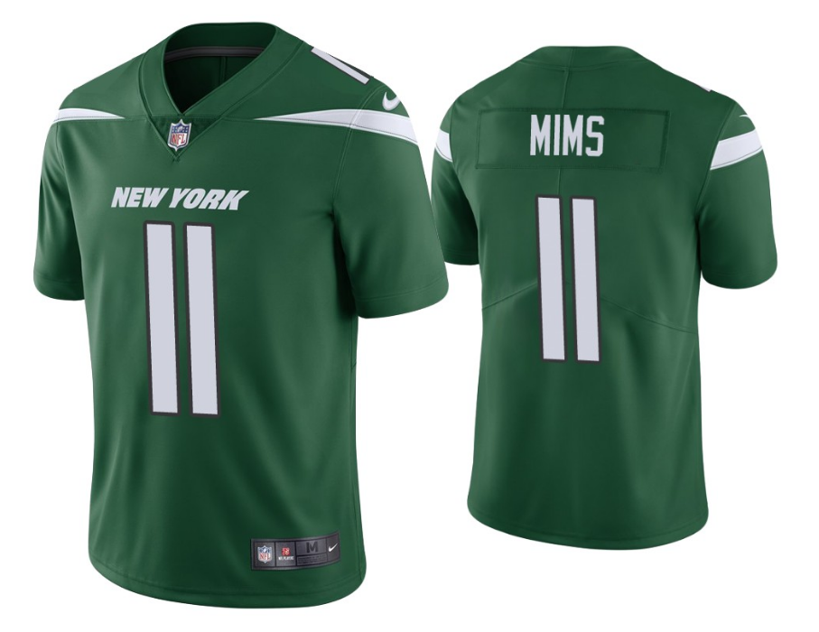Mens New York Jets #11 Denzel Mims Green Vapor Untouchable Limited Stitched Jersey