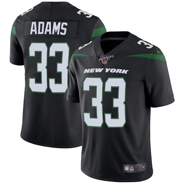 Mens New York Jets #33 Jamal Adams Black 2019 100th Season Vapor Untouchable Limited Stitched NFL Jersey
