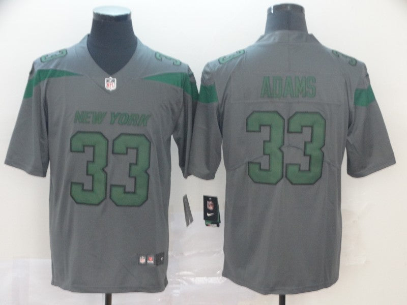 Mens New York Jets #33 Jamal Adams Gray Inverted Legend Stitched NFL Jersey