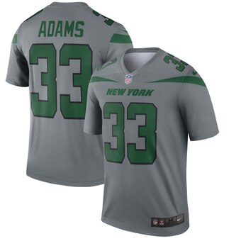 Mens New York Jets #33 Jamal Adams Gray Inverted Legend Jersey