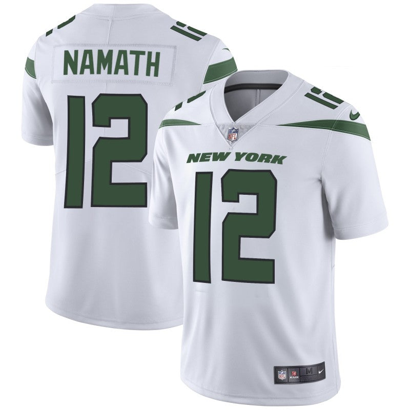 Mens New York Jets #12 Joe Namath 2019 White Vapor Untouchable Limited Stitched NFL Jersey