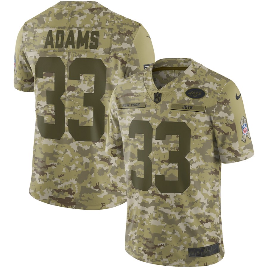 Mens New York Jets #33 Jamal Adams 2018 Camo Salute to Service Limited Stitched NFL Jersey