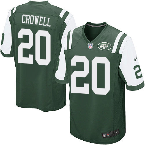 Mens New York Jets #20 Isaiah Crowell Green 2018 Game Stitched NFL Jersey