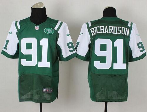 Nike Jets #91 Sheldon Richardson Green Team Color Mens Stitched NFL Elite Jersey
