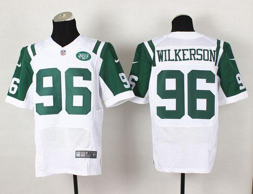 Nike Jets #96 Muhammad Wilkerson White Mens Stitched NFL Elite Jersey