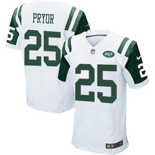 Nike Jets #25 Calvin Pryor White Mens Stitched NFL Elite Jersey