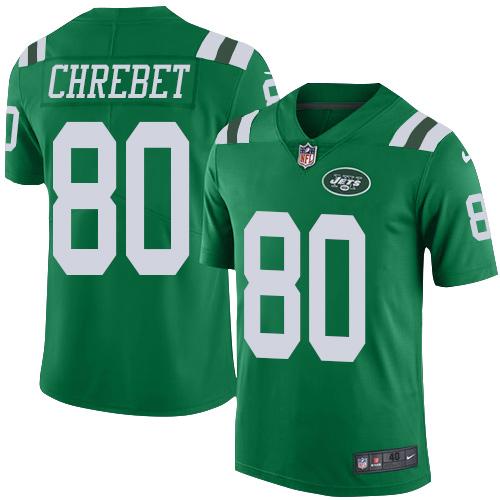 Nike Jets #80 Wayne Chrebet Green Mens Stitched NFL Elite Rush Jersey