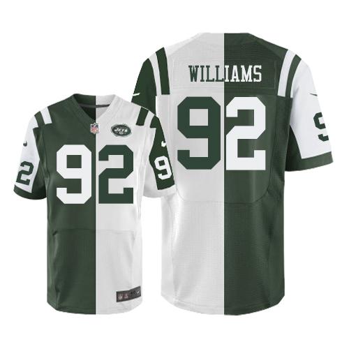 Nike Jets #92 Leonard Williams Green/White Mens Stitched NFL Elite Split Jersey
