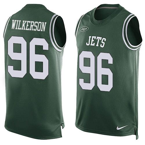 Nike Jets #96 Muhammad Wilkerson Green Team Color Mens Stitched NFL Limited Tank Top Jersey
